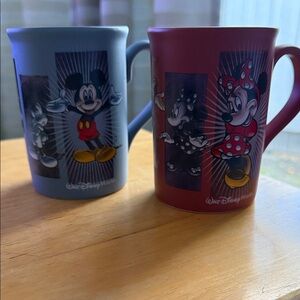 Vintage Disney Mickey and Minnie Mouse Mugs